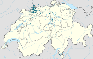 Karte von Kanton Solothurn mit Markierungen für die einzelnen Unterstützenden